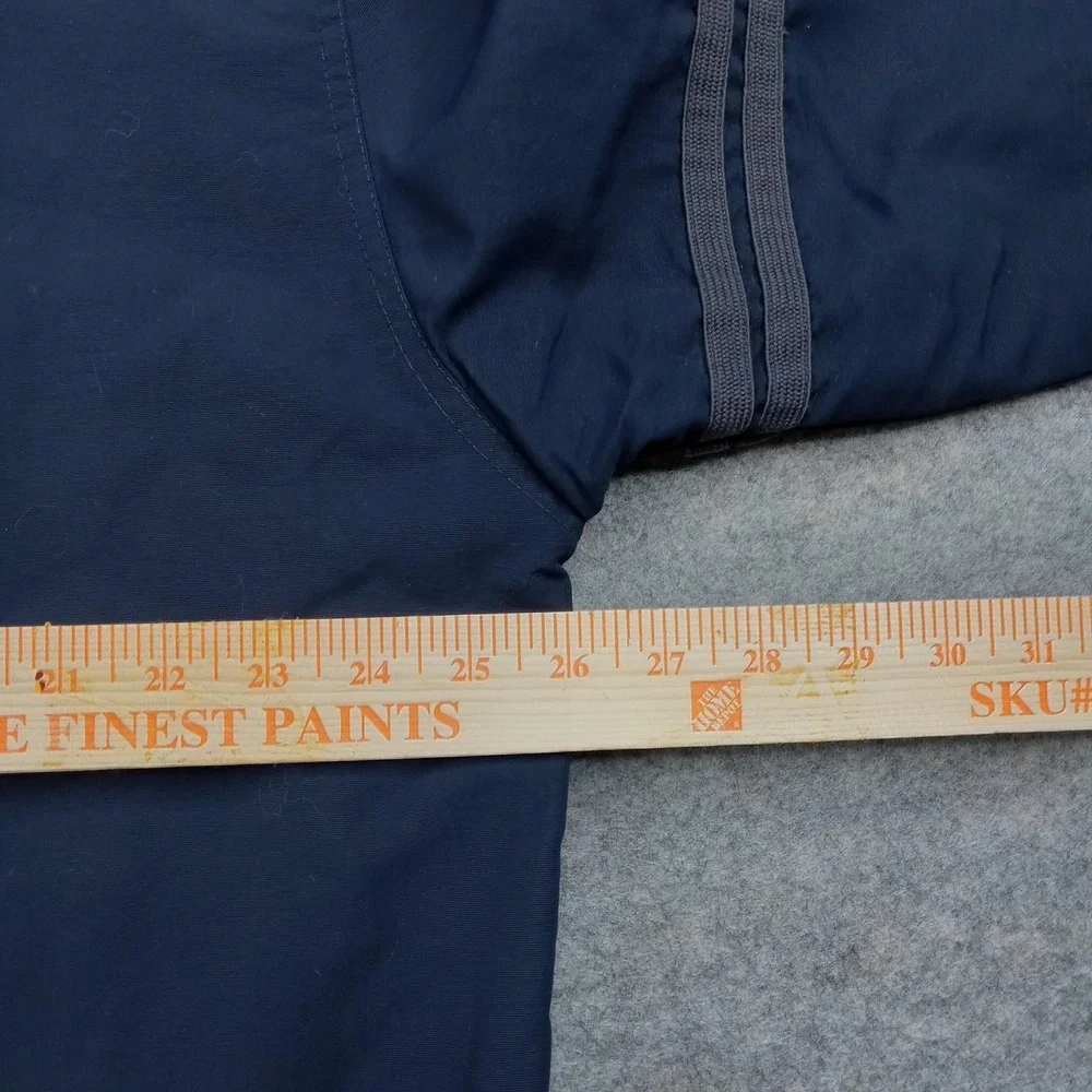 Eddie Bauer Jacket Mens Large Navy Hooded Full Zip Nylon Fleece Lined‎ Coat
